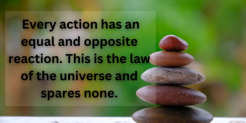 The universal law of action and reaction