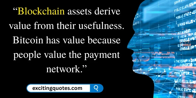 Blockchain assets derive value from usefulness, with Bitcoin's value driven by the payment network