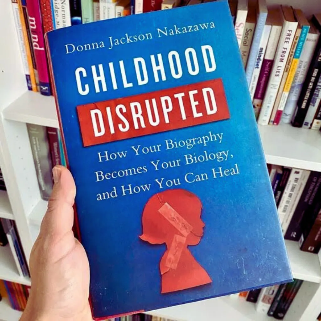 Childhood Disrupted book by Donna Jackson Nakazawa with a cover showing a silhouette of a child's head