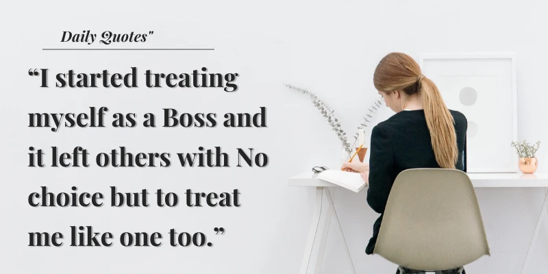 Boss women empowerment quote about self-belief and confidence in leadership