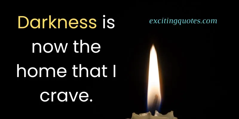 A captivating image of a lit candle with a quote about the darkness of life.