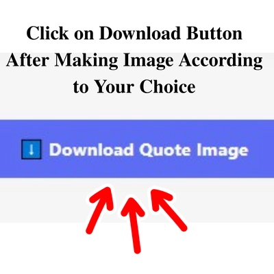 Download Quote Image button in the ExcitingQuotes.com quote generator tool, allowing users to download their generated image after customization
