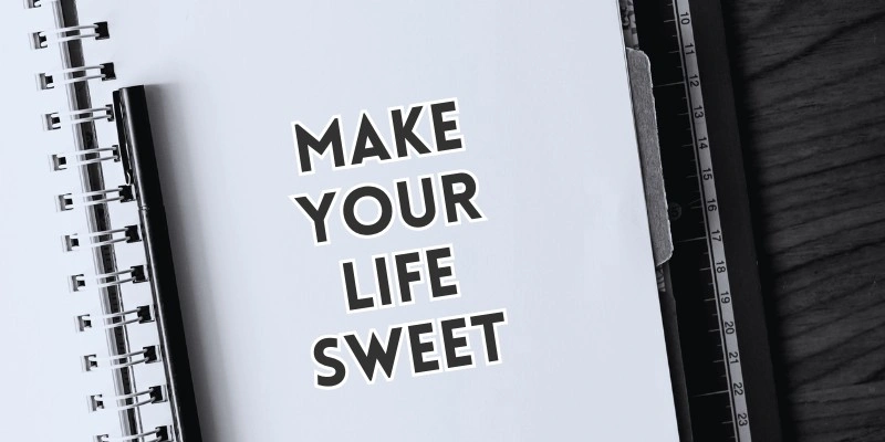 A vibrant image symbolizing joy and sweetness, encouraging a life filled with happiness and delightful experiences.