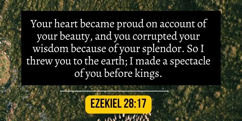 A picture with a bible verse on it "A proud heart, beautiful and wise, having journeyed in a foreign land, cherishes its beauty and wisdom."